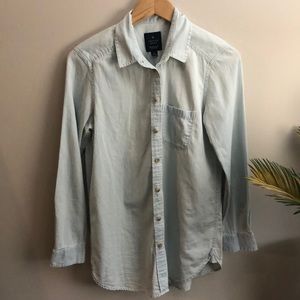 Button Up Chambray Blouse
